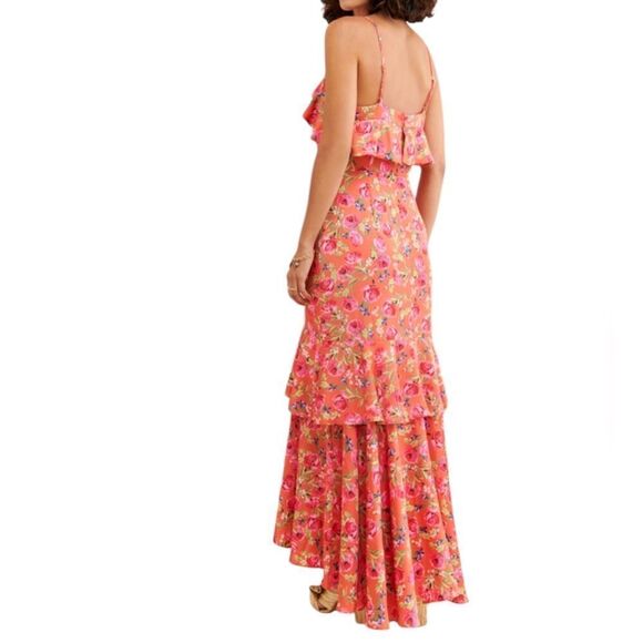 Keepsake The Label Tiered Maxi Dress in orange pink 6 - Picture 2 of 7
